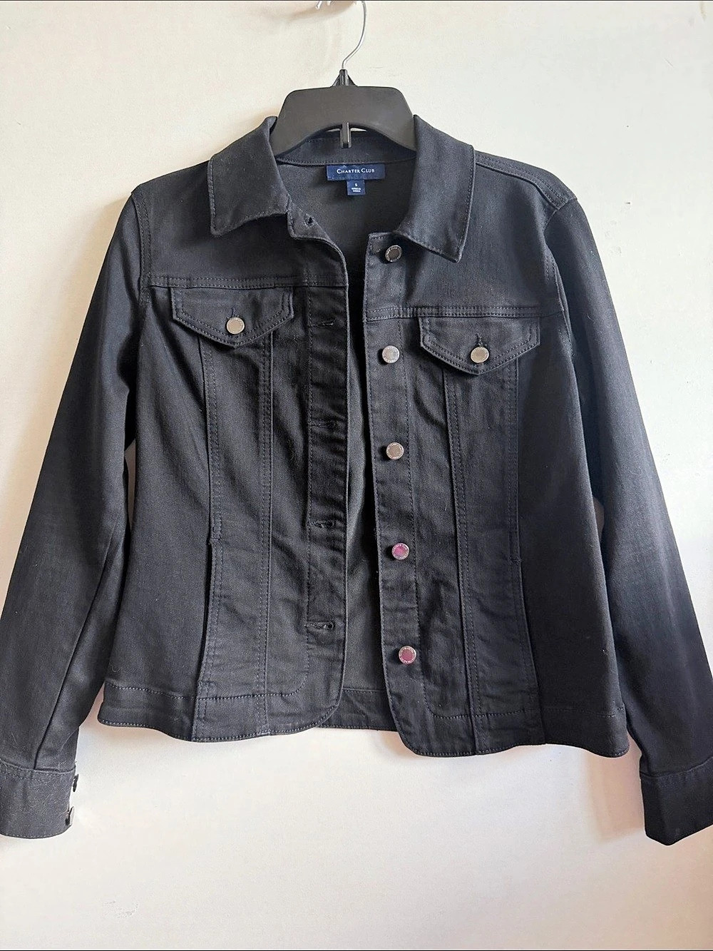 Charter Club Black Denim Jacket